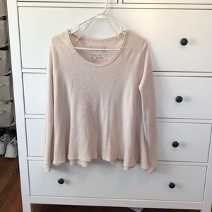 Free people cream thermal sweater